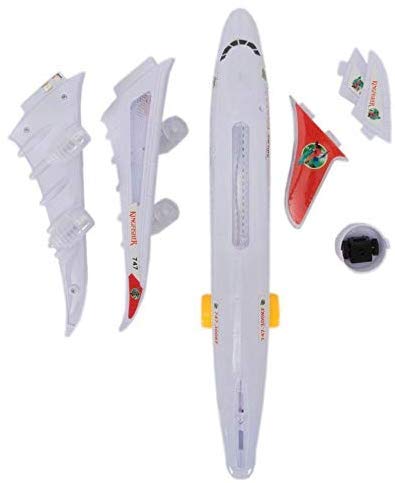 SUPER TOY Battery Operated Aeroplane Toy for Kids with Light and Sound Airplane Bump & Go Toy for Toddler Boys Girls Birthday Gift