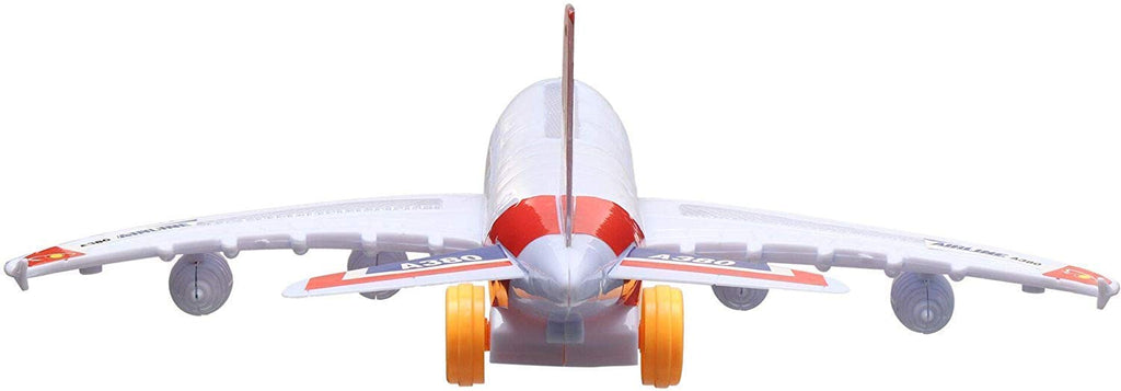 SUPER TOY Battery Operated Aeroplane Toy for Kids with Light and Sound Airplane Bump & Go Toy for Toddler Boys Girls Birthday Gift