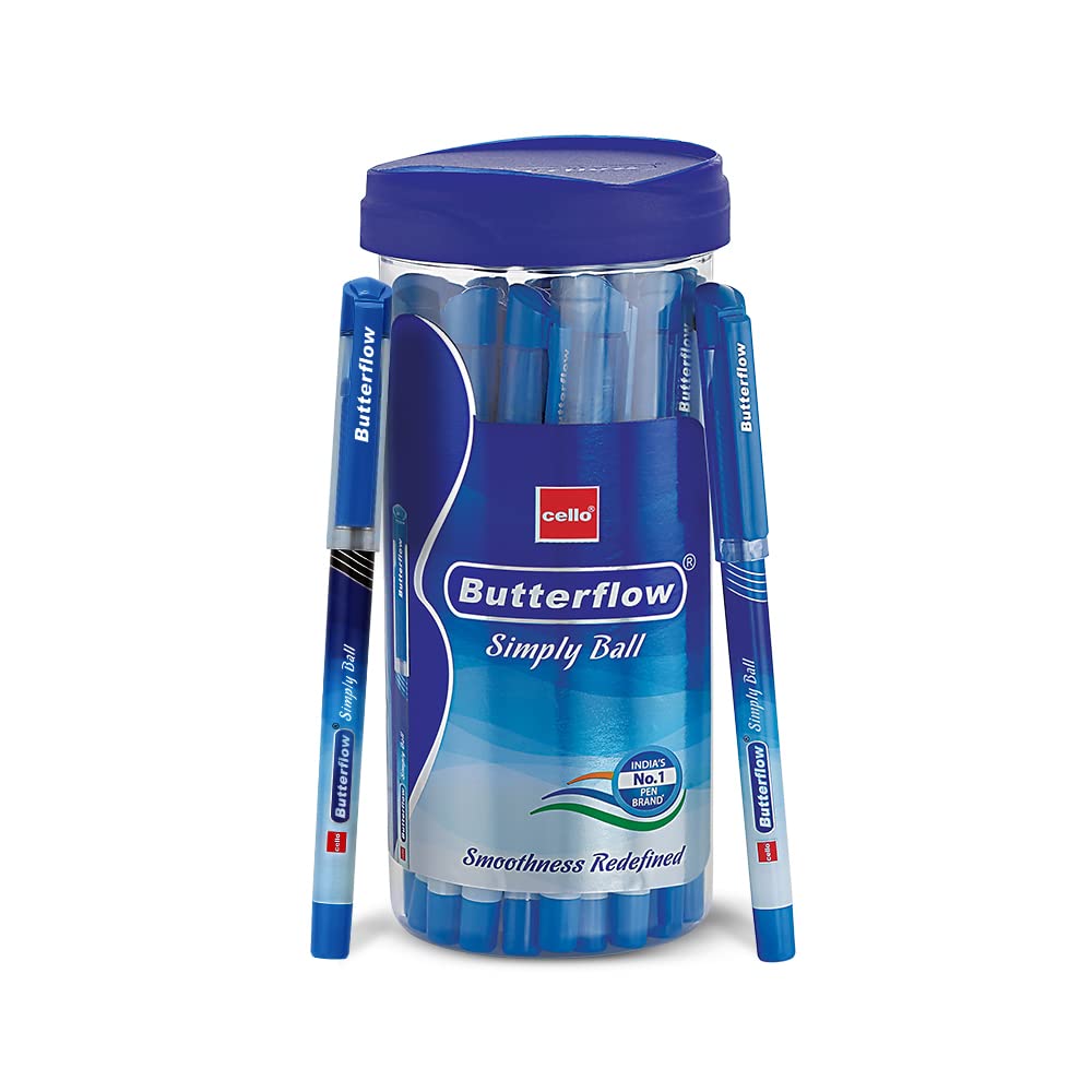 Cello Butterflow Simply Ball Pen Set | Pack of 25 Ball Pens