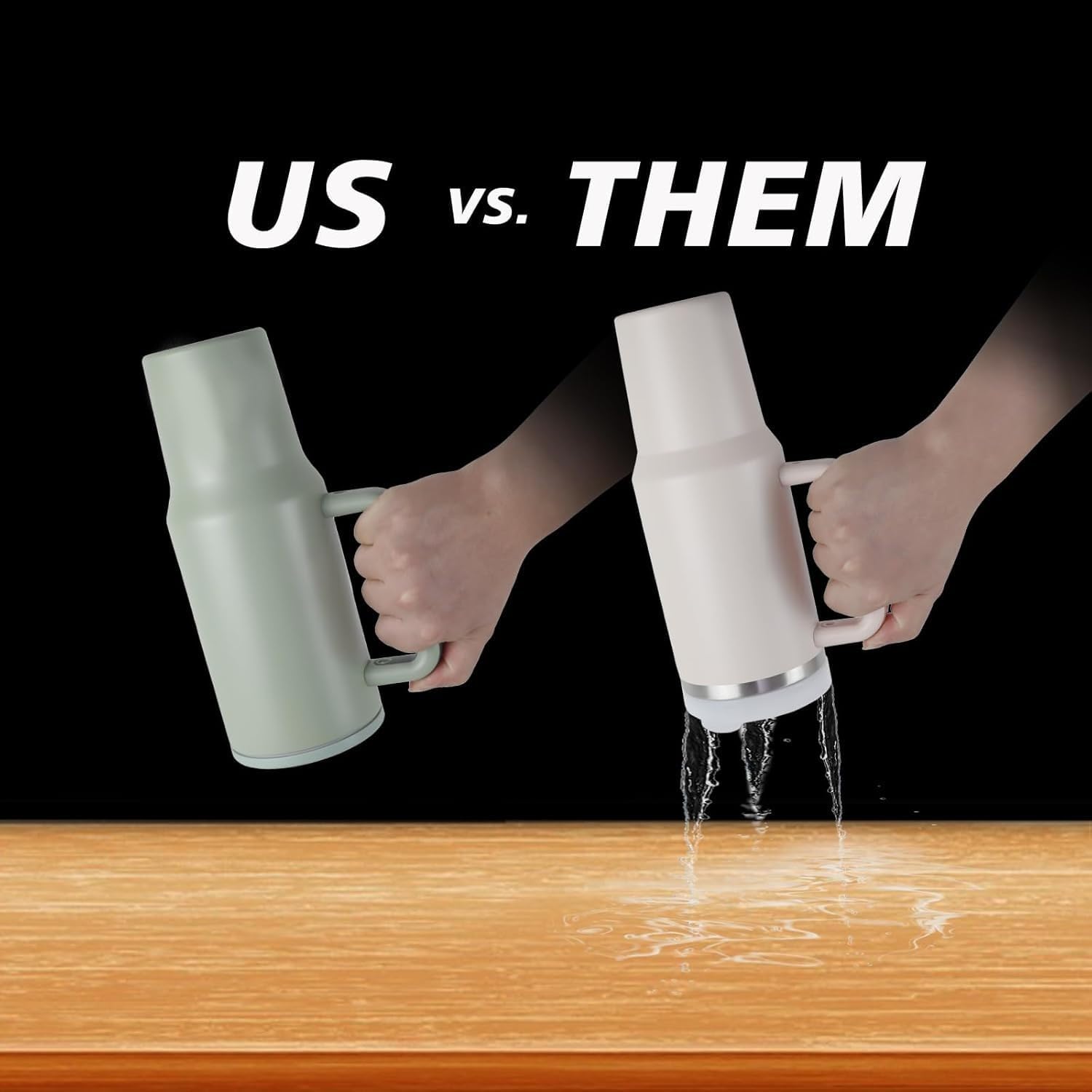 Personalised with Your Name, 1200ml Tumbler with Straw - Handle – Stainless Steel Double Wall Insulated Cup | Leakproof Sipper Mug for Hot - Cold Drinks | Coffee - Water Tumbler