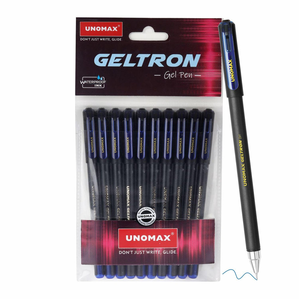 UNOMAX Geltron Gel Pen  ( Pack of 10, MRP 10)