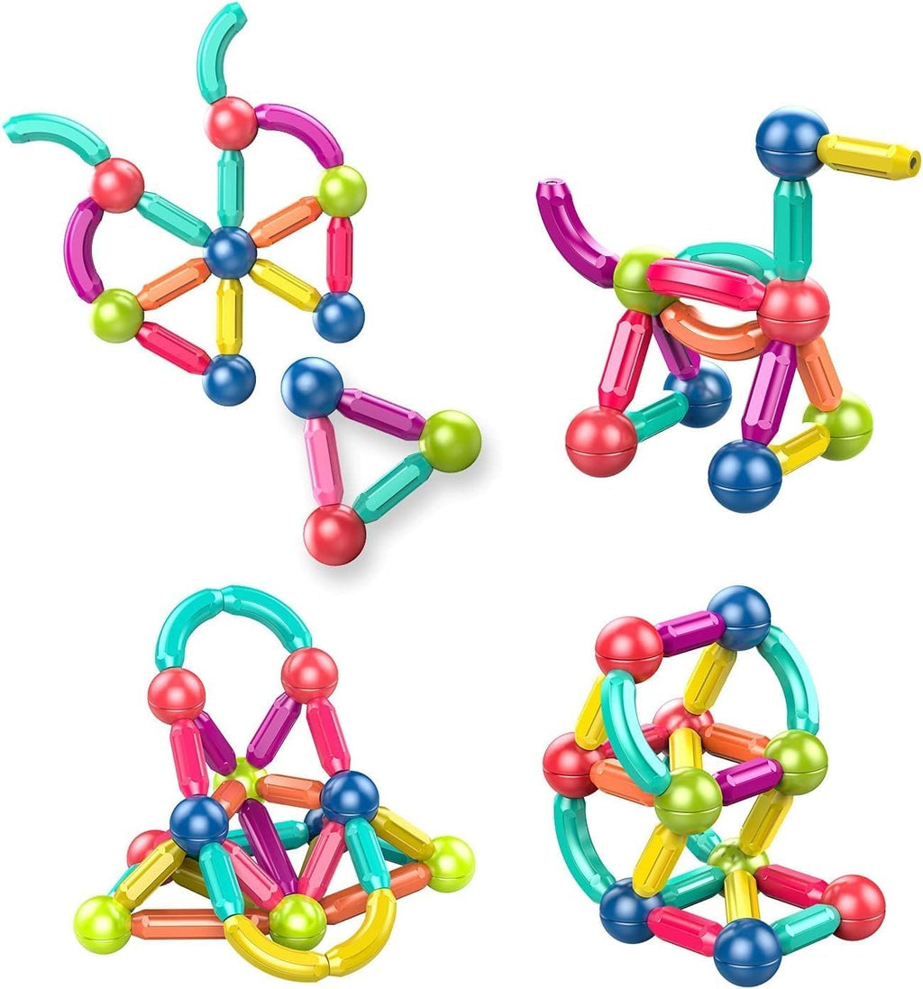 Learning Boy Girls Toys Age 4-5,Magnetic Blocks Magnet Toy for Toddlers 1-3,Magnetic Balls and Rods Set Educational Magnet Building Blocks,Kids Toy for 3+ Year Old Gifts(25pcs)