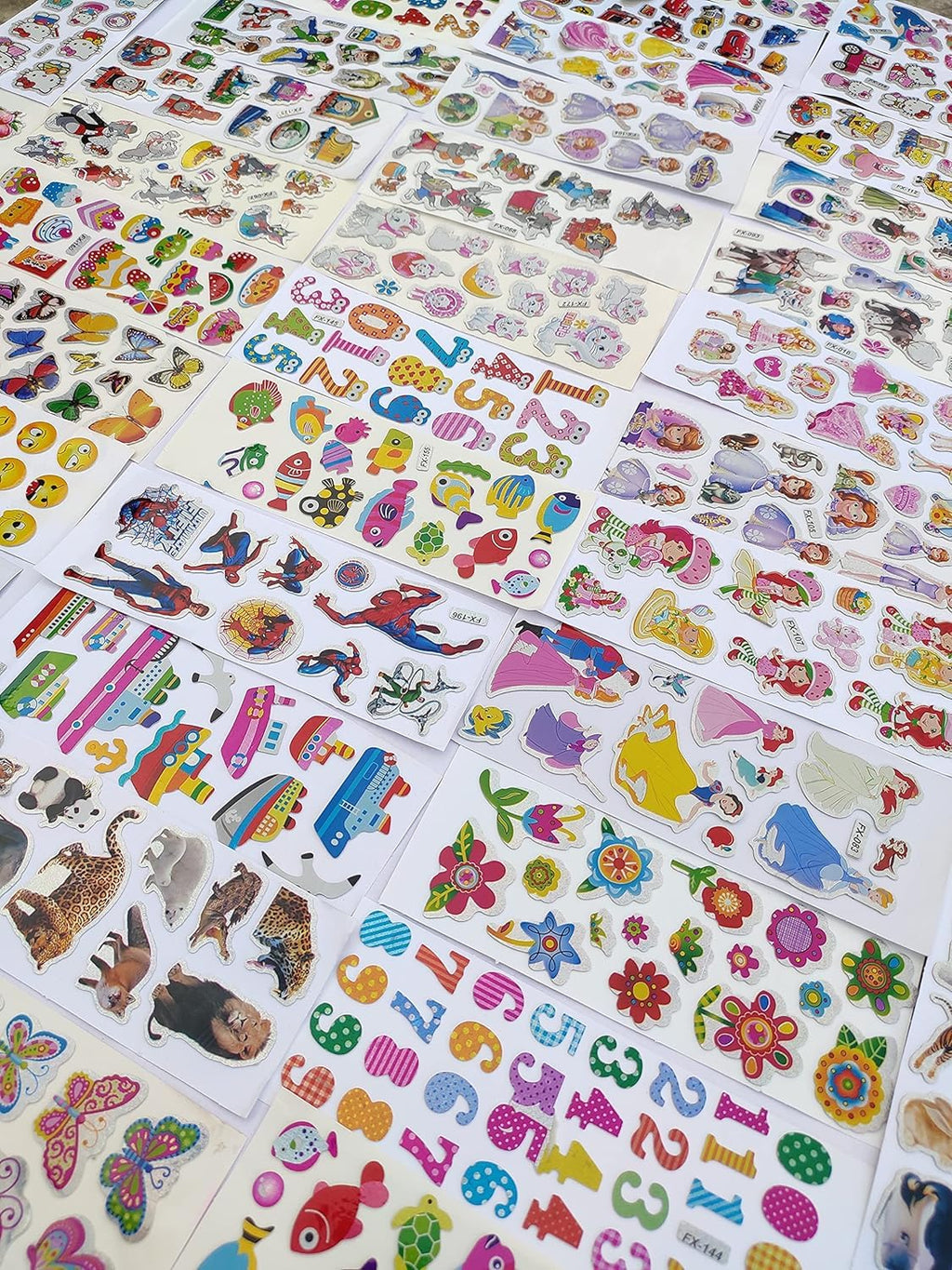 Eclet Wall Cartoon Puffy 3D PVC Cute Mix Stickers Funny for Kids On Gifts (20 Sheet), Removable, 12 x 12 x 12 cms
