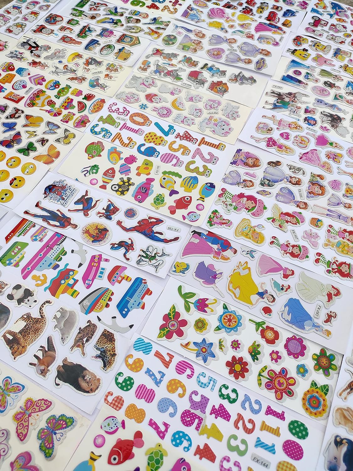 Eclet Wall Cartoon Puffy 3D PVC Cute Mix Stickers Funny for Kids On Gifts (20 Sheet), Removable, 12 x 12 x 12 cms