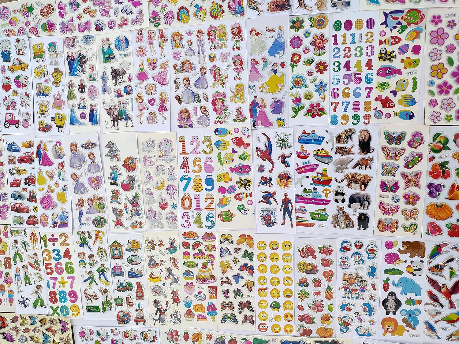 Eclet Wall Cartoon Puffy 3D PVC Cute Mix Stickers Funny for Kids On Gifts (20 Sheet), Removable, 12 x 12 x 12 cms