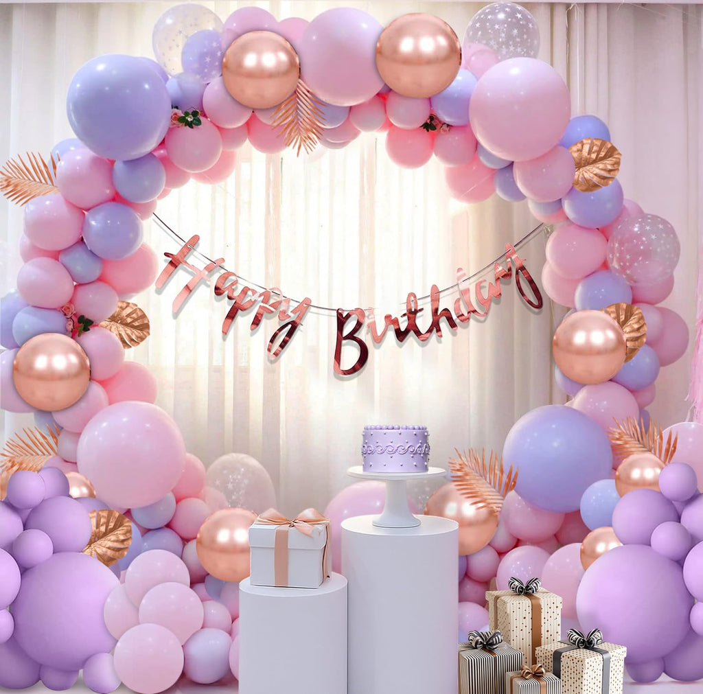Birthday Decoration Kit for Girls - 60 Pcs Balloons