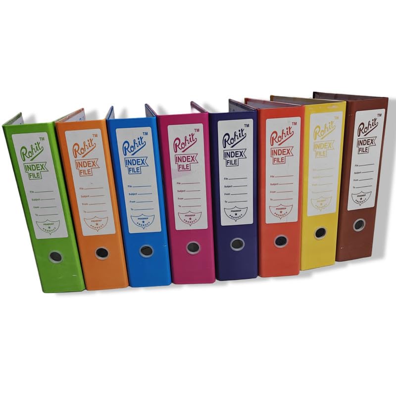 Index Box File, A4 Size Lever Arch for Office Certificates & Documents(Multicolour)