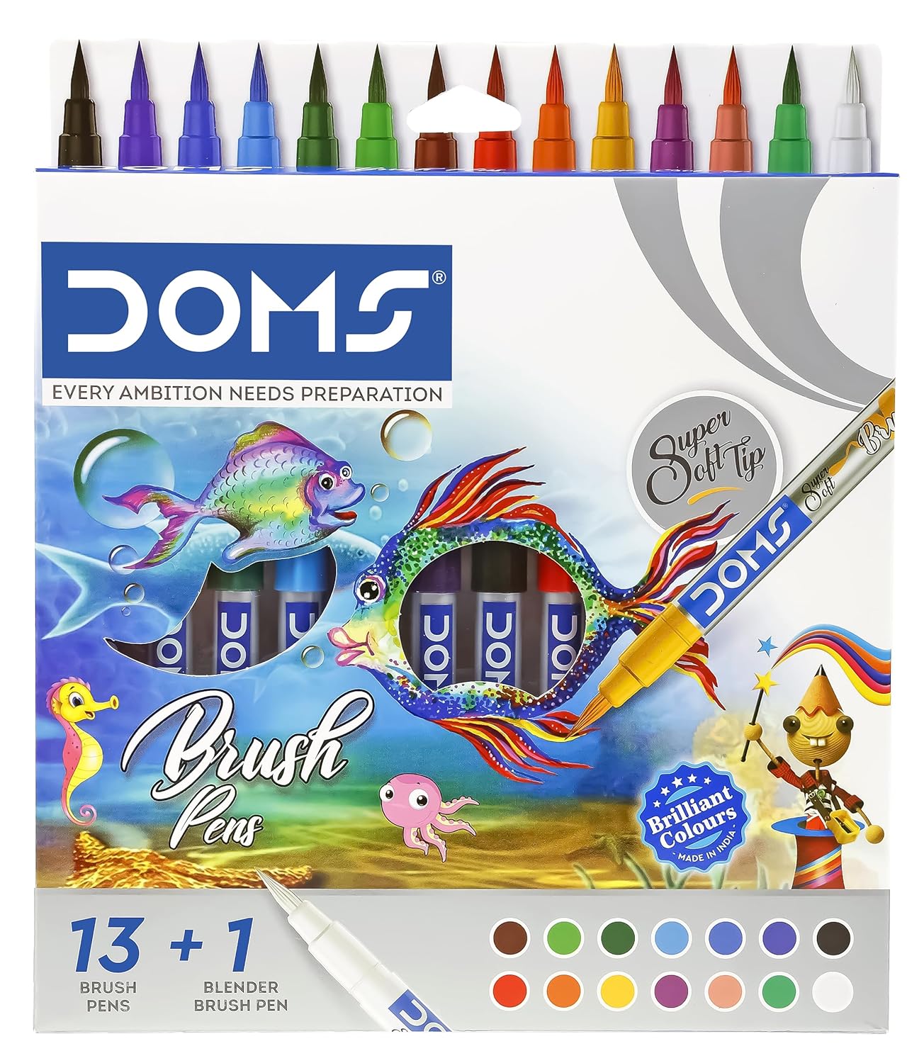 DOMS 14 Shades Brush Pen Box Pack