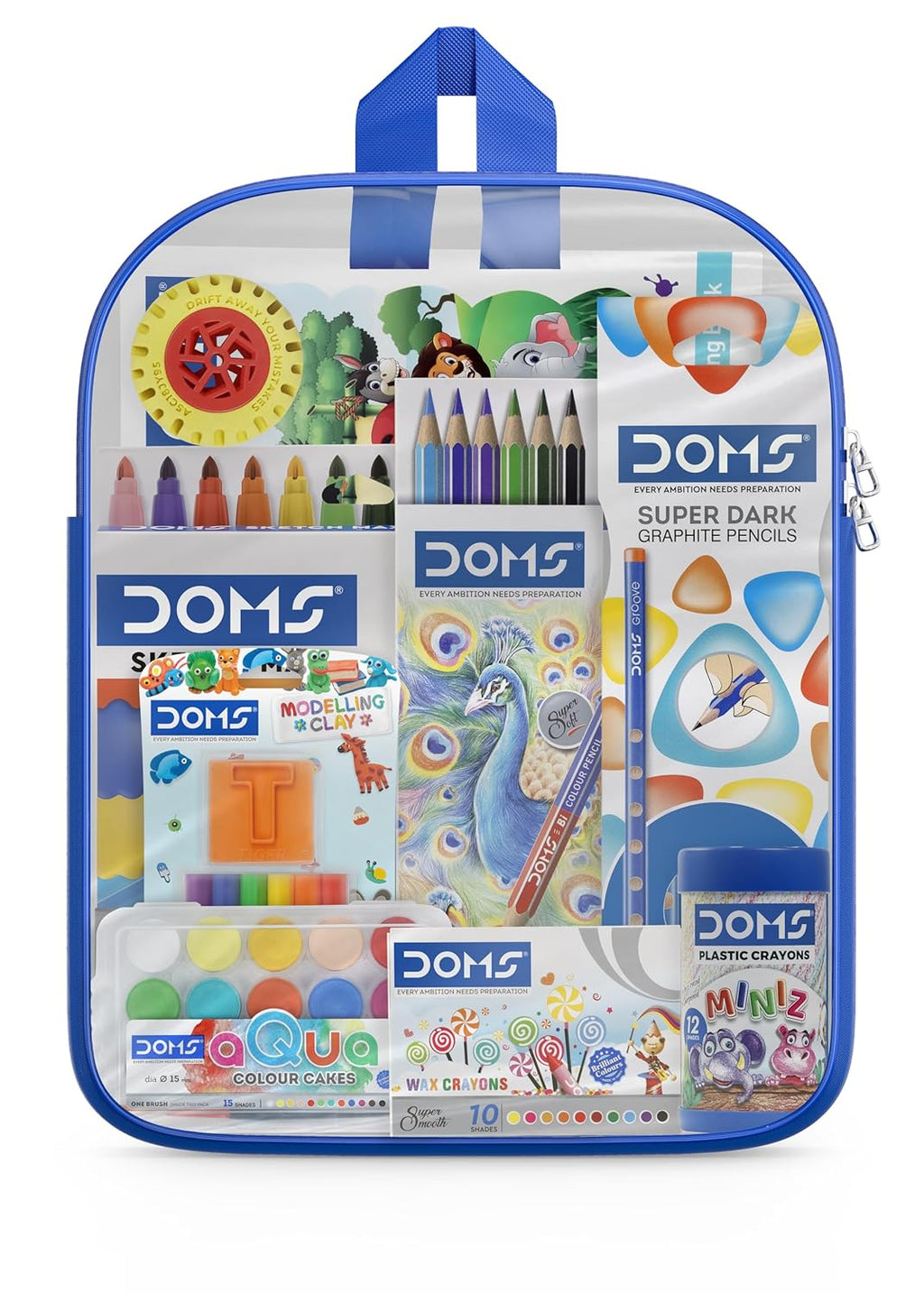 Doms Junior Art Kit Set Of 8 - Multicolor