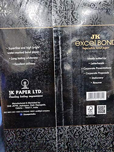 JK Excel Bond - A4, 100 GSM ( Pack of 2 )