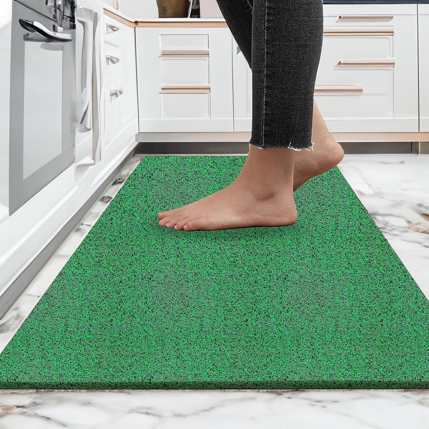 Green Noodle Floor Mat