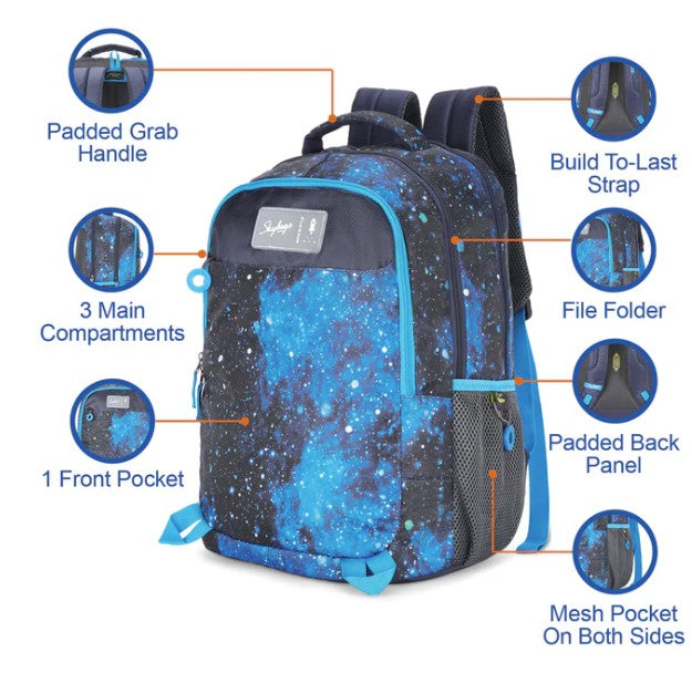 Skybags Riddle 1 School Bp Black